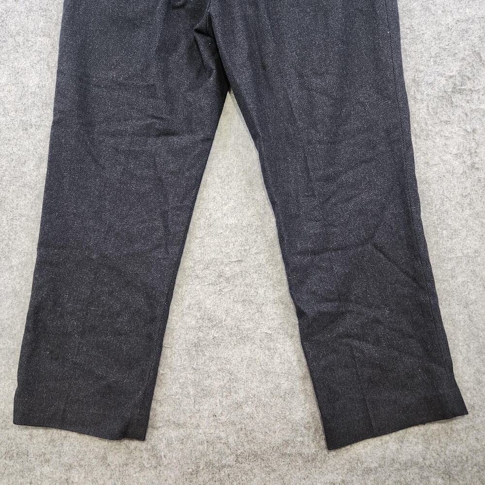 VTG Polo Ralph Lauren Pants Mens 36x28 Navy Wool Blend Pleated Dress Trouser - Picture 14 of 16